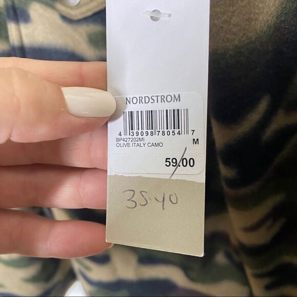 BP Green Camo Fleece Jacket Oversized Medium - Picture 8 of 9